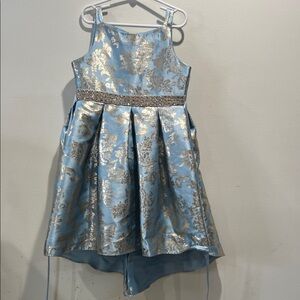 Rare Editions Blue and Gold Formal Dress
